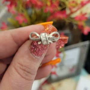 Vintage bow ring. Sterling silver  .925 rare.